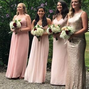 Lulu's Rose Gold Sequin Dress